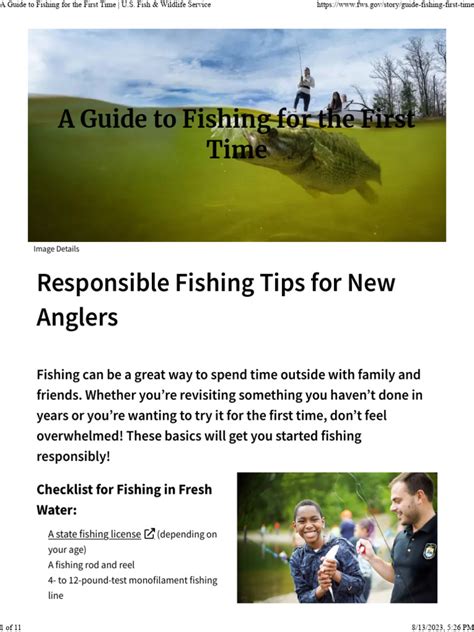 A Guide to Fishing for the First Time .